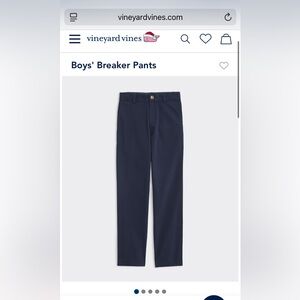 Navy cotton breaker pants